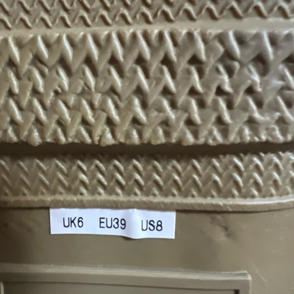 Hunter Women's Cream and Tan Patterned Rain Boots - Picture 3 of 3